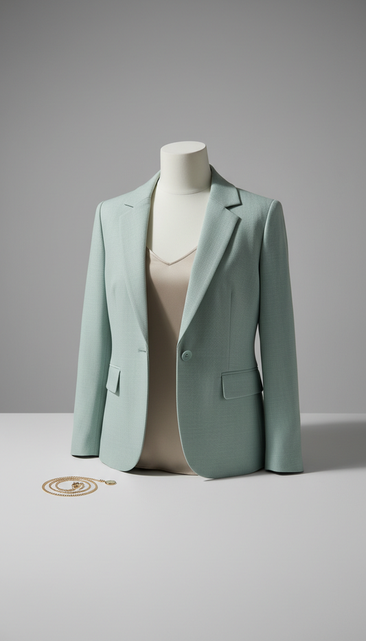 Soft Sage Tailored Jacket